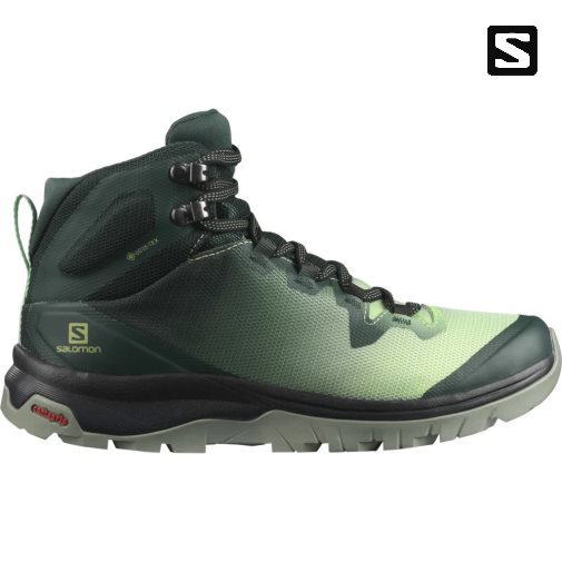 Green Salomon Vaya Mid GTX Women's Hiking Boots | IE XI7801